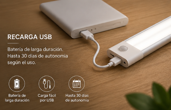 Luz LED Magnética con Sensor de Movimiento