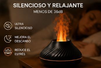 Difusor Volcán LED con Aroma y Efecto Llama