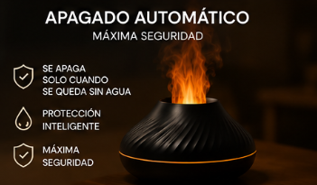 Difusor Volcán LED con Aroma y Efecto Llama