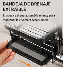 Organizador para Grifo de Cocina HOMYRA | Aluminio Premium Ajustable