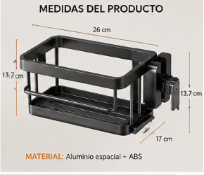 Organizador para Grifo de Cocina HOMYRA | Aluminio Premium Ajustable