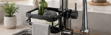 Organizador para Grifo de Cocina HOMYRA | Aluminio Premium Ajustable